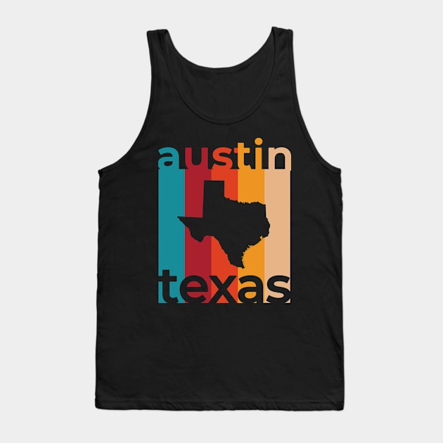 Austin Texas Retro Tank Top by easytees